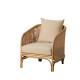 Poltrona Rattan Naturale e Cuscini 12 cm 68x76 cm - fanmuebles
