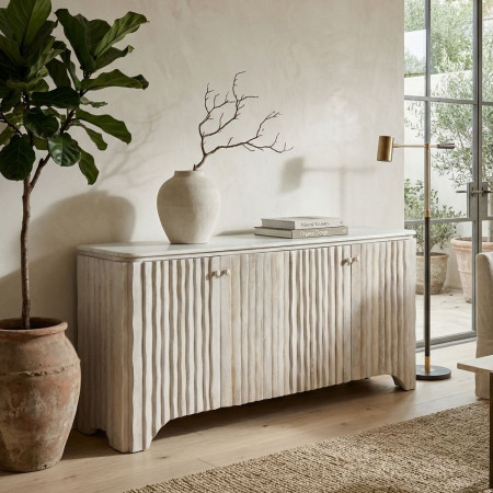 Aparador Beige Envejecido 153 x 73 x 41 cm