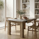 Mesa de comedor extensible gris estuco - roble | fanmuebles
