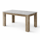 Table à manger extensible gris stuc - chêne | fanmuebles