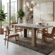 Table à manger extensible gris stuc - chêne | fanmuebles