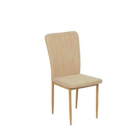 SILLA MOD. SALMA TELA C/ BEIG CLARO / PATA MADERA (NUEVA)