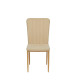 SILLA MOD. SALMA TELA C/ BEIG CLARO / PATA MADERA (NUEVA)