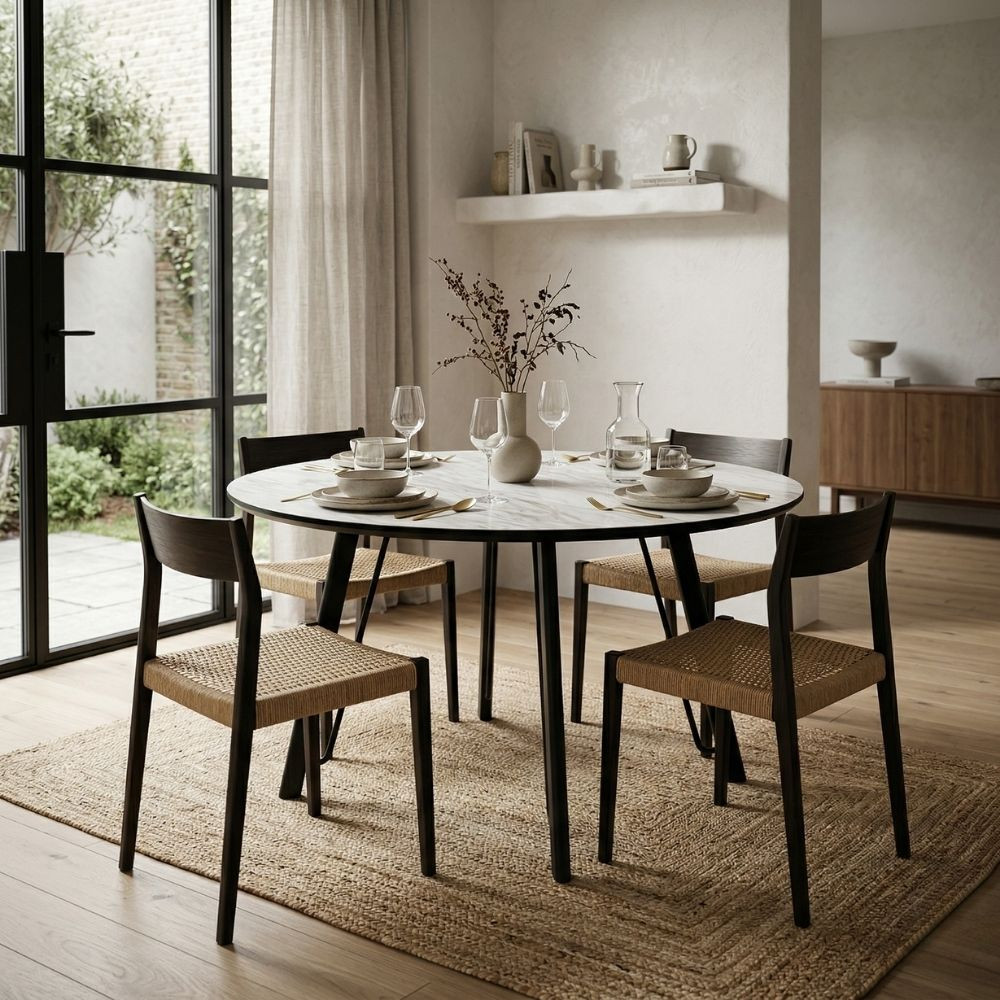 Mesa de jantar redonda Astúrias 120 cm de diâmetro | Comercial Villar