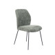 Silla Comedor Nolan Musgo Patas Negras - fanmuebles