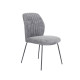 Silla Comedor Nolan Grafito Patas Negras - fanmuebles