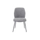 Silla Comedor Nolan Grafito Patas Negras - fanmuebles