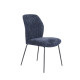 Silla de Comedor Nolan Azul - Patas Metálicas Negras