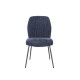 Silla de Comedor Nolan Azul - Patas Metálicas Negras