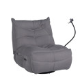 Sillón relax eléctrico giratorio Dimian Gris 91 x 93 x 103 cm.