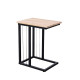 Table Appoint Canapé Noir et Chêne 40x50 cm | fanmuebles
