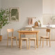 Table de Cuisine Extensible Flora Hêtre Naturel