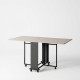 Mesa Plegable Crema - Negro 20 x 74 x 71 cm