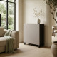 Mesa Plegable Crema - Negro 20 x 74 x 71 cm