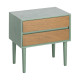 Mesita Verde - Natural 50 x 50 x 35 cm