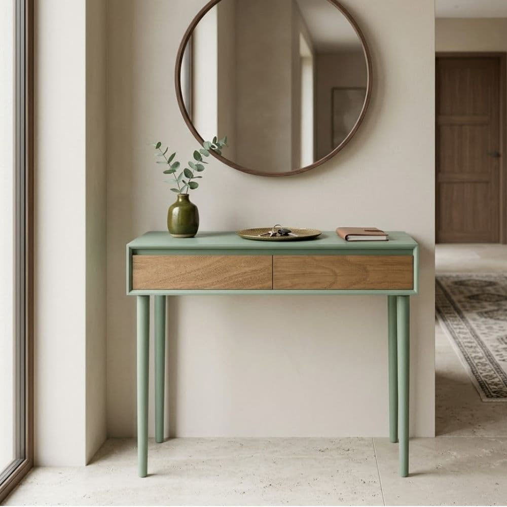CONSOLA VERDE DM ENTRADA 90 X 35 X 75 CM