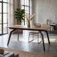 MESA EXTENSIBLE NATURAL DM-METAL SALÓN 160 X 90 X 76 CM