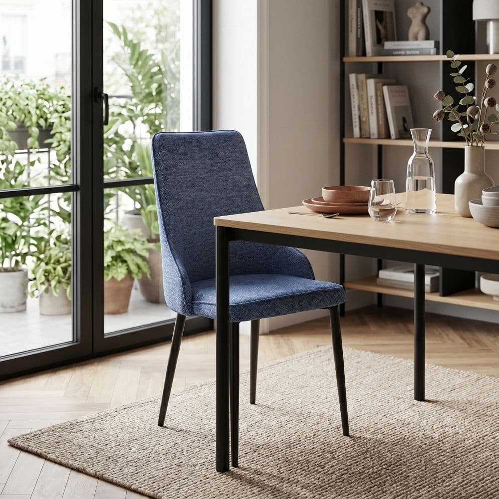 Silla Briana azul: elegancia y comodidad en tu comedor