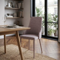 Silla de comedor Briana tapizado repelente al agua Gris Claro - Crema 49 x 96 x 56 cm