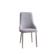 Silla Briana gris claro: estilo escandinavo con patas crema