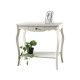 Consola Clásica de Madera de Abeto en Blanco Decapé - Elegancia Atemporal