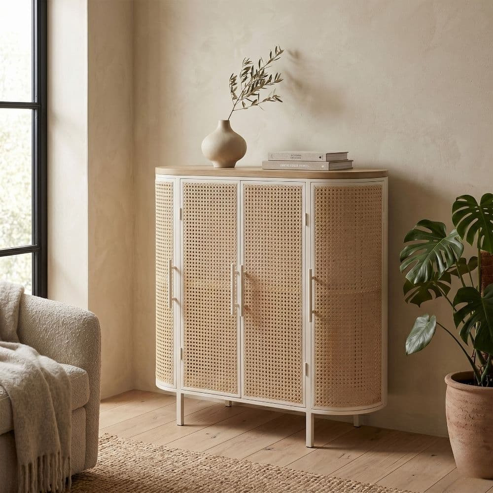 Mueble Auxiliar Ovalado de Estilo Vintage