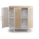 Meuble d'appoint ovale de style vintage