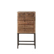 Commode 5 tiroirs en bois d'épicéa indigo
