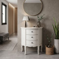 Recibidor de madera semi circular Helen 3 cajones