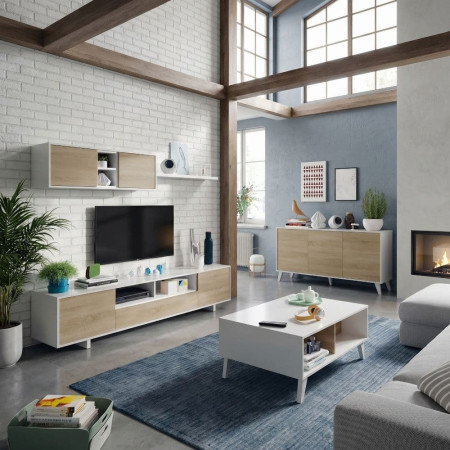 A melhor oferta de salão de estilo nórdico e aparador fanmuebles