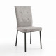 Silla de comedor tapizada Water Repelent Asia Gris 45 x 97 x 64 cm