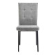 Silla de comedor tapizada Water Repelent Asia Gris 45 x 97 x 64 cm