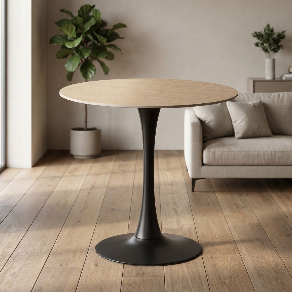 Mesa Travertino - Negro 80 x 75 x 80 cm