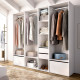 Offener Kleiderschrank Suit Weiß 4 Säulen Reversibel - fanmuebles