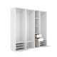Offener Kleiderschrank Suit Weiß 4 Säulen Reversibel - fanmuebles
