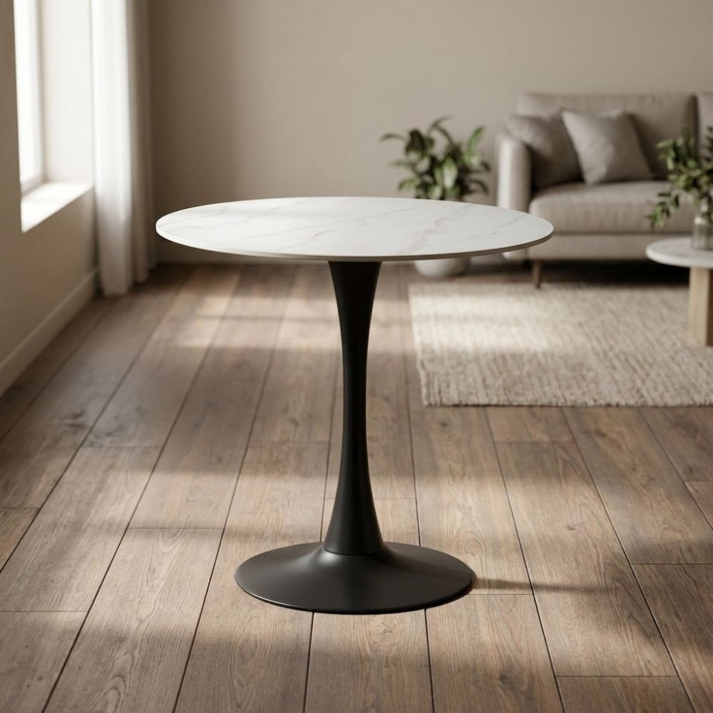 Mesa Blanco - Negro 80 x 75 x 80 cm