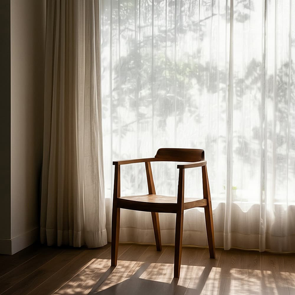 Teakholz-Stuhl Natur Nordischer Stil - fanmuebles