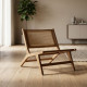 Fauteuil Teck et Rotin Naturel Relax - fanmuebles