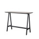 MESA ALTA NEGRO-CREMA DM-METAL MUEBLES 138 X 50 X 100 CM
