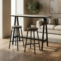 Mesa Alta Crema - Negro 138 x 100 x 38 cm