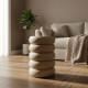MESITA BEIGE ACERO 46 X 46 X 51 CM