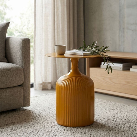Mesa Auxiliar Mostaza 38 x 48 x 38 cm