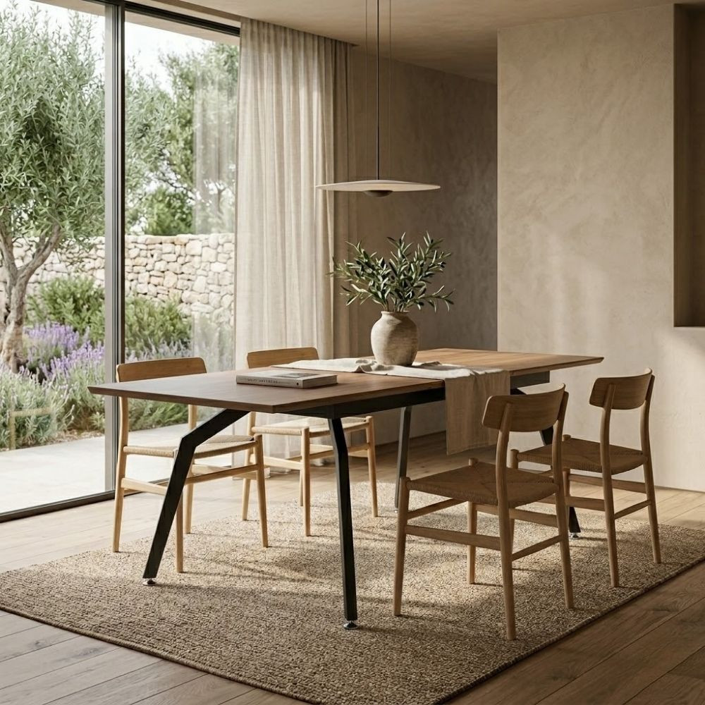 Mesa Extensible Marrón 160 x 76 x 90 cm