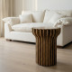 MESA AUXILIAR MADERA-MÁRMOL SALÓN 53 X 53 X 62 CM