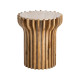 MESA AUXILIAR MADERA-MÁRMOL SALÓN 53 X 53 X 62 CM