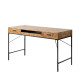 ESCRITORIO NATURAL-NEGRO DM-METAL 140 X 60 X 80 CM