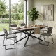Mesa Extensible Natural - Negro 160 x 76 x 90 cm