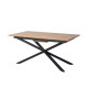 Mesa Extensible Natural - Negro 160 x 76 x 90 cm