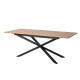 Mesa Extensible Natural - Negro 160 x 76 x 90 cm