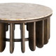 MESA CENTRO MADERA-MÁRMOL SALÓN 90 X 90 X 42 CM